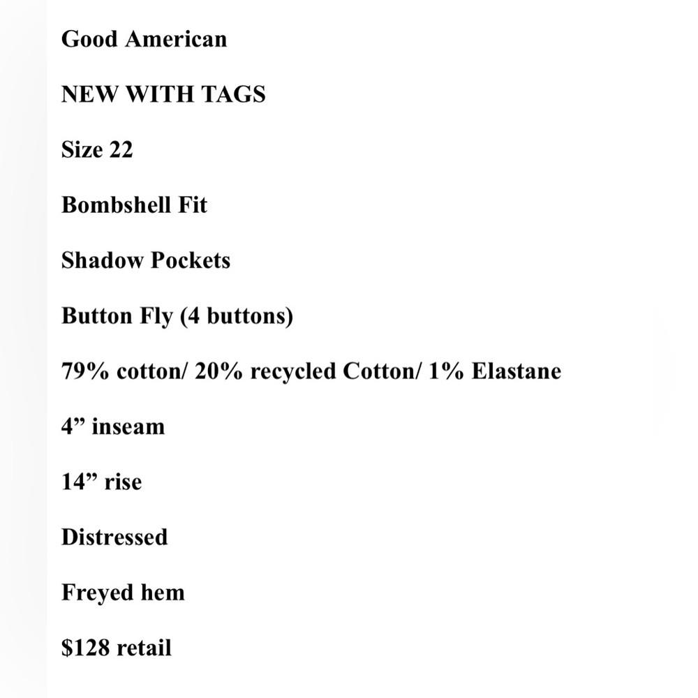 NWT Good American Bombshell Shorts - Picture 2 of 2